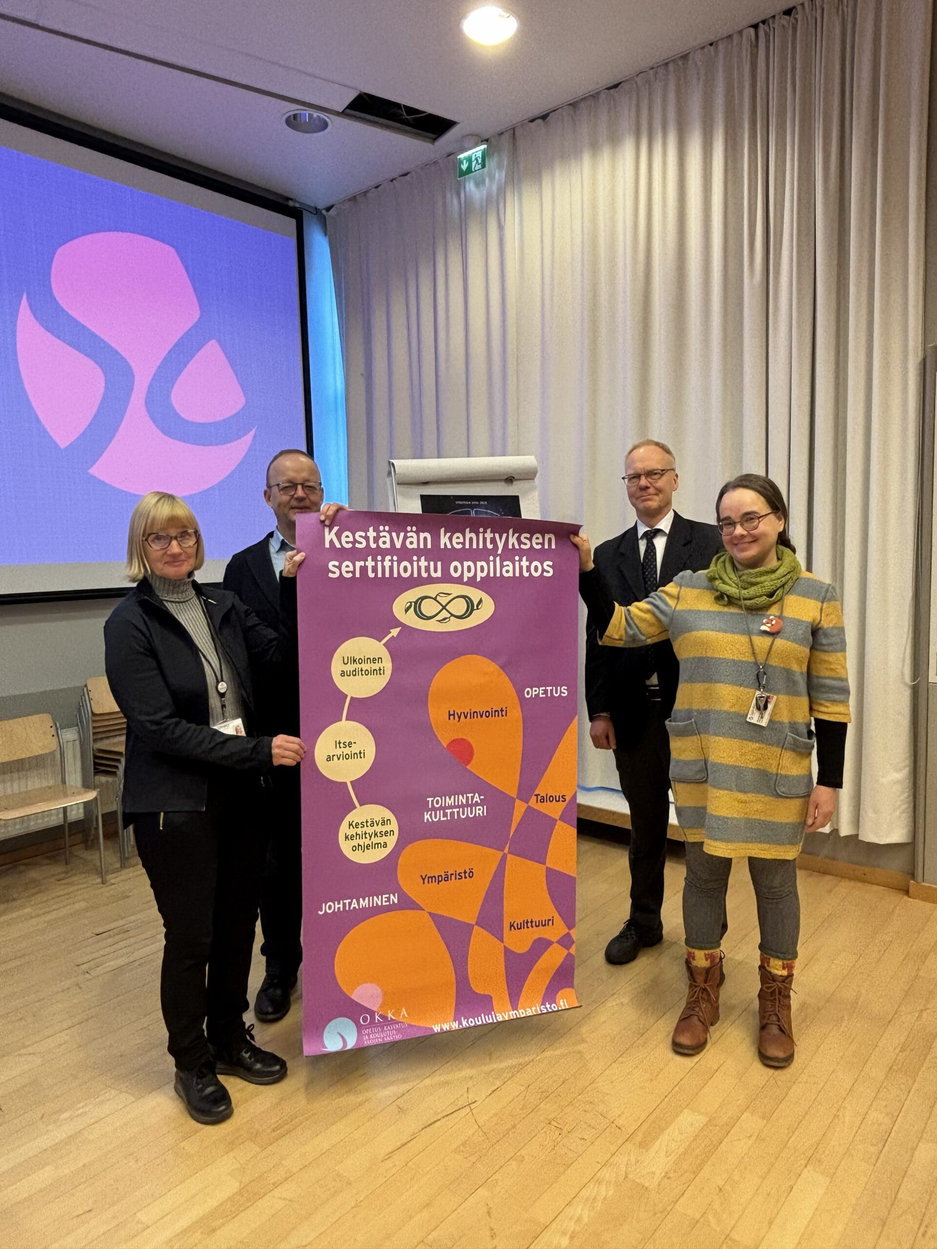 Oppilaitosten kestävän kehityksen sertifikaatti myönnetty Saimaan ammattiopisto Sampolle