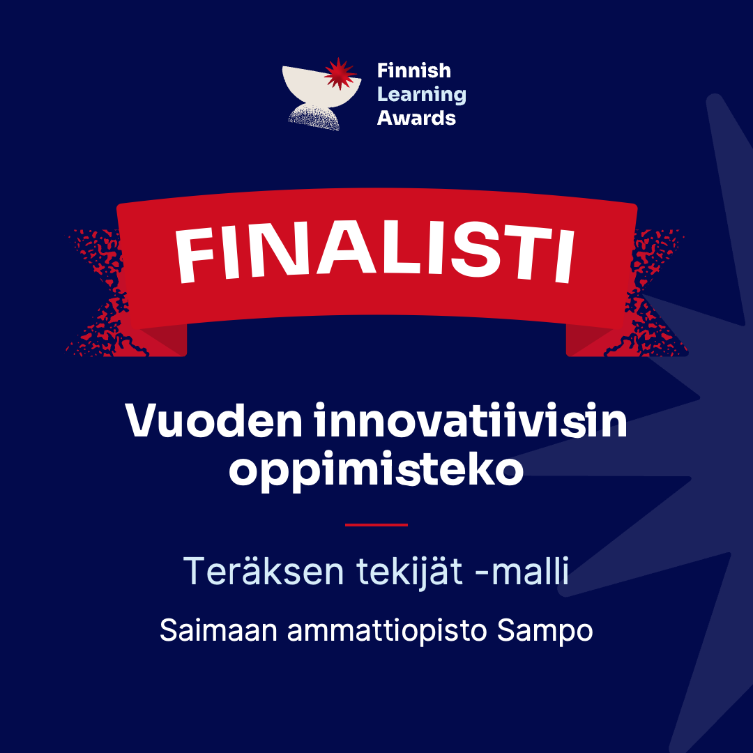 Teräksen tekijät finaaliin Finnish Learning Awards ‑kilpailussa